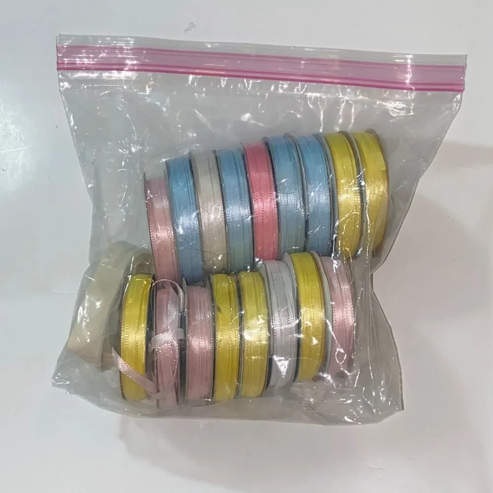 Assorted Ribbon Set in Pastel Colors USAD Craft  Ribbon 18 Pices